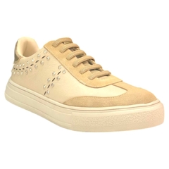 TÊNIS FEMININO COURO PEDRARIA NUDE MAITHE 260B42 - comprar online