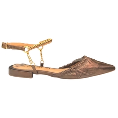 FLAT BICO FINO DRAPEADO CORRENTE FERRUCCI 2511404FC - comprar online
