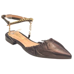 FLAT BICO FINO DRAPEADO CORRENTE FERRUCCI 2511404FC na internet