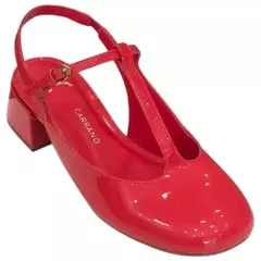 SLINGBACK COURO VERNIZ VERMELHO CARRANO 725003 na internet
