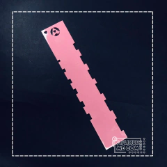 Régua Gabarito Wire-O - Acrílico Rosa