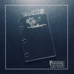 Plaquinha informativa Personalizada - Linha Caderno de Disco