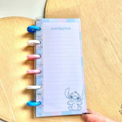 Kit Capa Cristal Folhas de Anotações - DISCOS - Stitch - comprar online