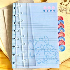 KIT A5 SEM BORDINHA - Stitch e Angel