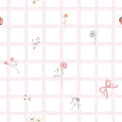 Estampa Xadrez Delicado Floral - comprar online