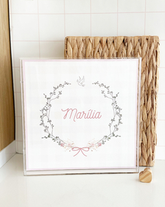 Quadro Maternidade Acrílico Marília (Monograma Impresso)