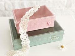 Kit 2 Caixas Menta e Rose com Tampas de Acrílico P e M