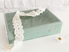 Kit 2 Caixas Menta e Rose com Tampas de Acrílico P e M - comprar online