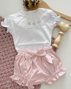 Body Feminino Gola Cambraia Florzinhas MC Tam M - comprar online