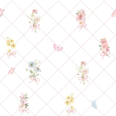 Estampa Quadriculado Floral - comprar online