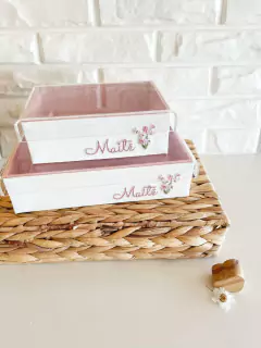 Kit 2 Caixas P e M com Tampa Acrílico Maitê