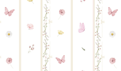 Papel de Parede Personalizado - Floral Listras na internet