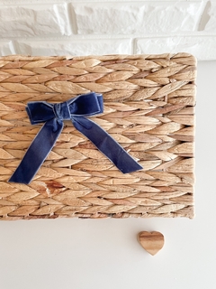 Laço Veludo Azul Marinho - comprar online