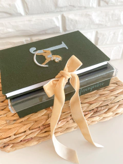 Kit Caixa com Caderno Verde Oliva - comprar online