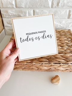 Quadro Azulejo Pequenos Passos Todos os Dias