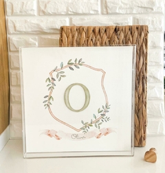 Quadro Maternidade Acrílico Oliver (Monograma Impresso)