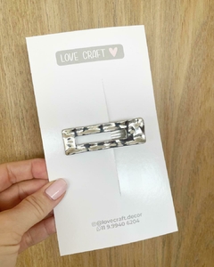 Hair Clips Orgânico Retangular Prata - comprar online