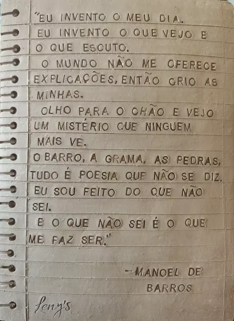 Placa Manoel de Barros - comprar online