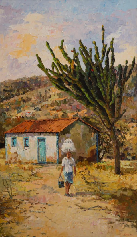 Quadro Série Caminhos do Sertão - Pé de Mandacaru - comprar online