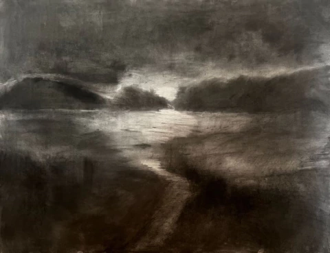 Quadro Paisagem Carvão - comprar online