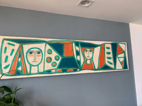 Quadro Casal na Janela