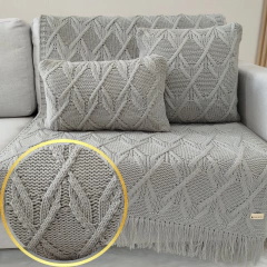 KIT MANTA TRICOT LUNA 90x150cm + 1 CAPA 45X45cm E 1 CAPA 30X50 - comprar online