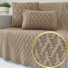 KIT MANTA TRICOT SOPHIA 90X150cm + 1 CAPA 45x45cm E 1 CAPA 30X50