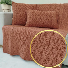 KIT MANTA TRICOT SOPHIA 90X150cm + 1 CAPA 45x45cm E 1 CAPA 30X50 - loja online