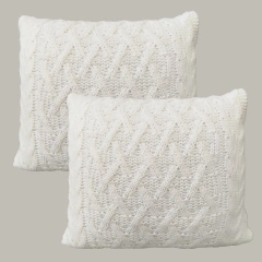 Kit 2 Capas Almofadas Tricô Sophia 45x45cm - comprar online