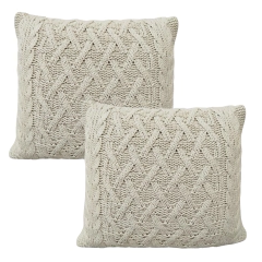 Kit 2 Capas Almofadas Tricô Sophia 45x45cm - Usufruto Home Decor 