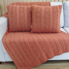 KIT MANTA DARA 90x150cm + 2 CAPAS 45X45cm - Usufruto Home Decor 