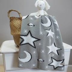 Manta Infantil Tricô Estrela 120x95cm na internet