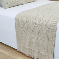 PESEIRA TRICÔ LUNA CAMA SOLTEIRO 150X60cm USUFRUTO TRICOT - Usufruto Home Decor 