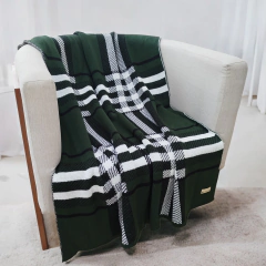 Manta Natalina Tricô Xadrex Decorativa Natal Poltrona RE6 na internet