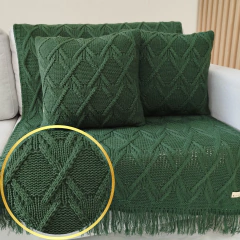 KIT MANTA TRICOT LUNA 90X150cm + 2 CAPAS DE ALMOFADAS 45x45cm - comprar online