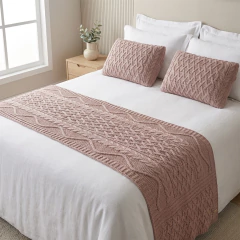 KIT PESEIRA TRICÔ SOPHIA CAMA KING 260X60cm + 2 CAPA DE ALMOFADA na internet