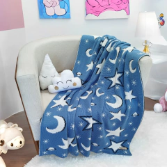 Manta Infantil Tricô Estrela 120x95cm - Usufruto Home Decor 