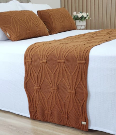 KIT PESEIRA BRENDA QUEEN* PESEIRA TRICOT 230X60cm + 2 CAPAS DE ALMOFADAS na internet