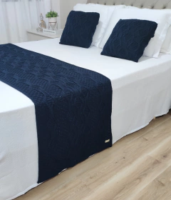 KIT GABRIELE CAMA QUEEN * PESEIRA TRICOT 230X60cm + 2 CAPA DE ALMOFADA - comprar online