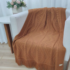 MANTA TRICOT HELENA COM FRANJA 150CM x 90CM - loja online