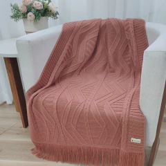 Imagem do MANTA TRICOT HELENA COM FRANJA 150CM x 90CM