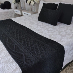 KIT SOPHIA CAMA CASAL * PESEIRA TRICOT 200X60cm + 2 CAPA DE ALMOFADA na internet