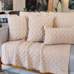 CAPA DE ALMOFADA TRICO OLIVIA COM ZIPER USUFRUTO TRICOT - Usufruto Home Decor 