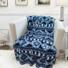 Imagem do Manta Tricot jacquard Asteca 150x95cm