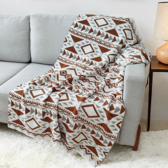 Manta Tricot jacquard Asteca 150x95cm - comprar online