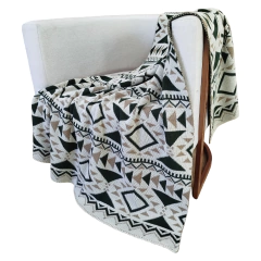 Manta Tricot jacquard Asteca 150x95cm
