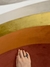 Tapete colorido em suede nas cores verde, verde claro, bege gold, off-white, ouro, terracota e cobre, Tapetes São José
