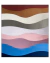 Tapete com design ondulado em várias cores, incluindo azul marinho, azul petróleo, uva, rosé gold, nude rosado, taupe, bege gold, terracota e cobre.