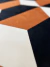 Tapete 3D | Redondo | Veludo Off-White, Preto e Terracota na internet