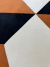 Imagem do Tapete 3D | Redondo | Veludo Off-White, Preto e Terracota